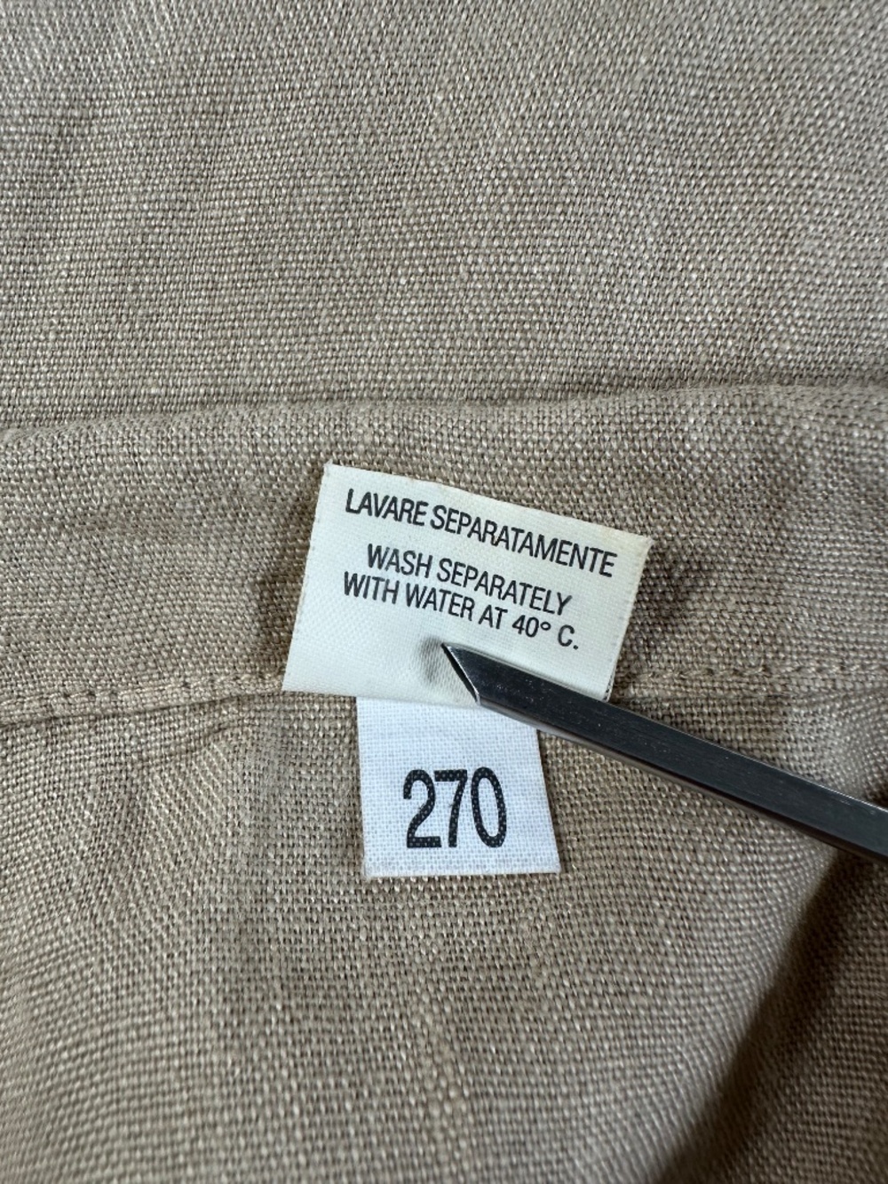120% Lino 100% Linen Ultra Low Rise Wide Leg Drawstring Pants NWOT EU 44 - Picture 4 of 11